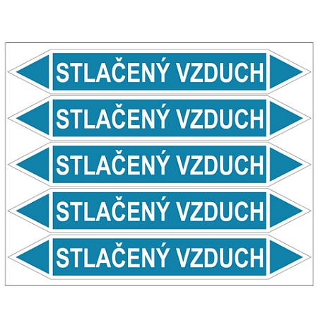 Značení potrubí, stlačený vzduch